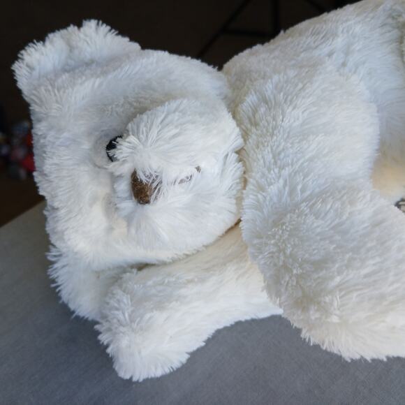 Sleepy Polar Bear Plush Stuffed Animal Evergreen Enterprises cuddle teddy soft - Picture 4 of 12